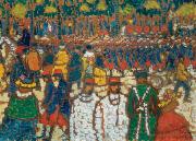 Jozsef Rippl-Ronai French Soldiers Marching oil on canvas